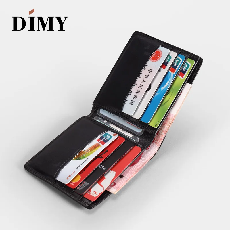 DIMY 2019 кошелек мужской короткий кожаный деловой из крокодиловой кожи поперечный