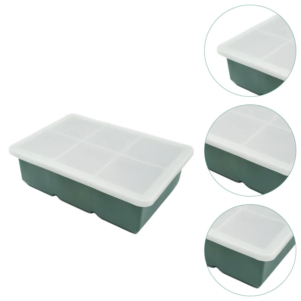 

1Pc 8 Grids Silicone Ice Cube Tray with Lid Drink Whisky Ice Cube Mold Ice Mold