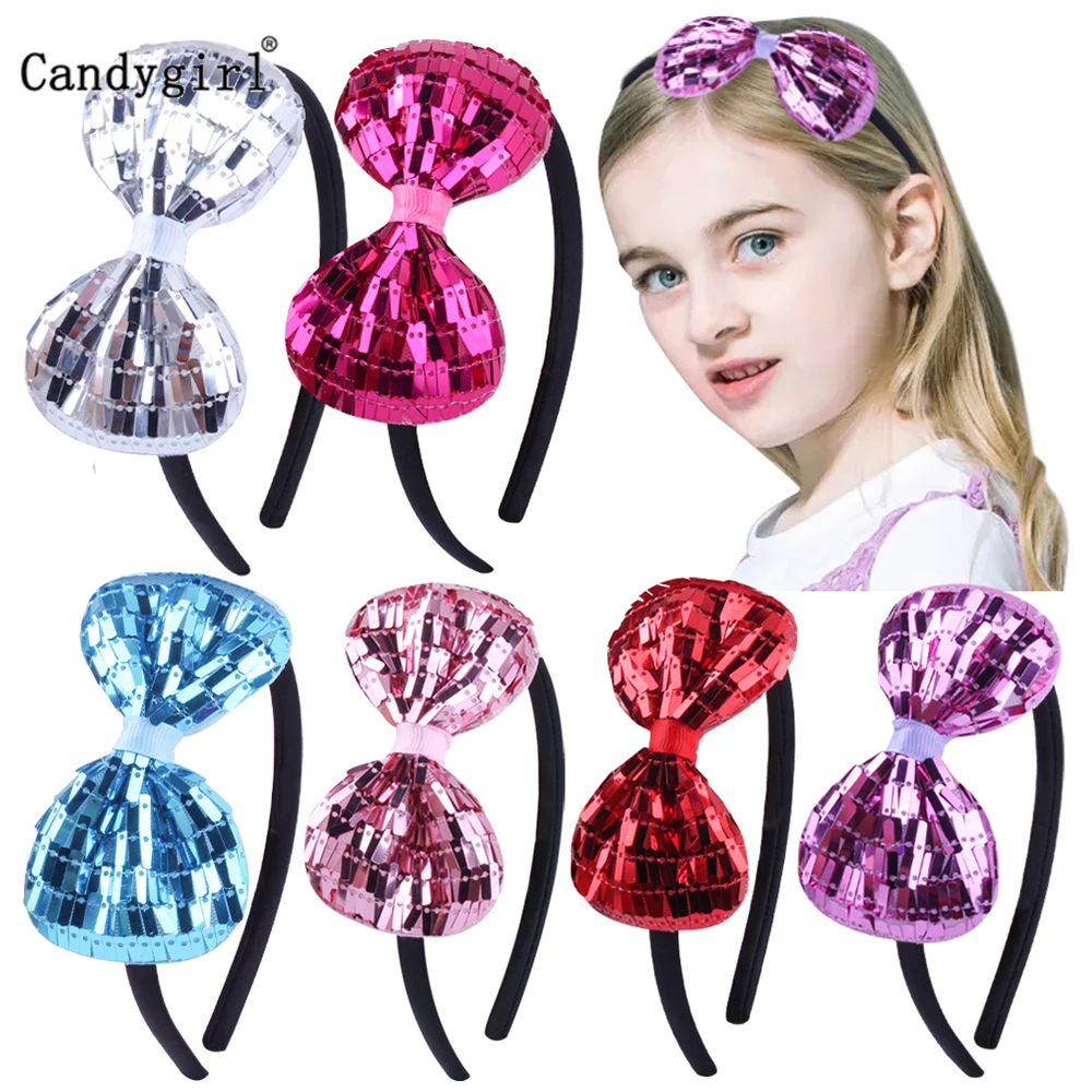 

New Baby Girl Sequin Headband Glitter Party Shiny Hair Bands Festival Cartoon Headband Hair Accessories