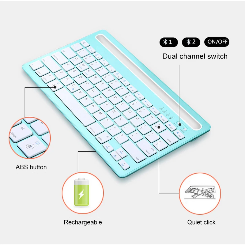 Портативная беспроводная клавиатура Bluetooth мини для планшета iPad 2 3 4 Air 1 New 2017 2018 Pro 9