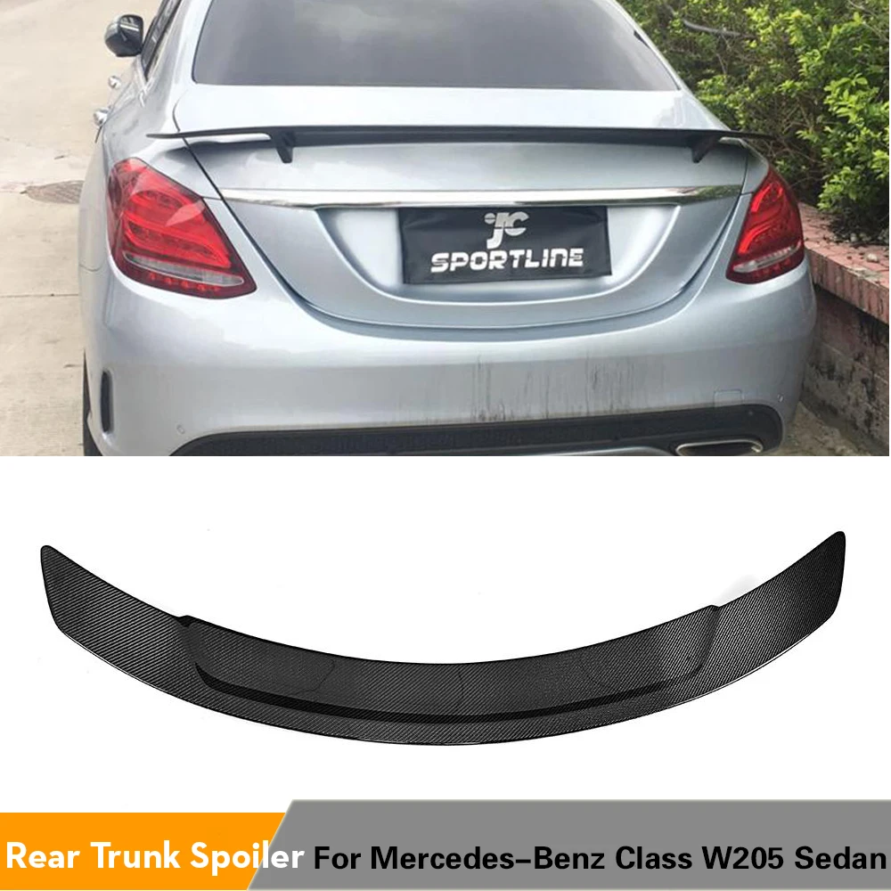 Задний спойлер для Mercedes Benz C Class W205 4 дверный седан 2015 2019 задний из углеродного