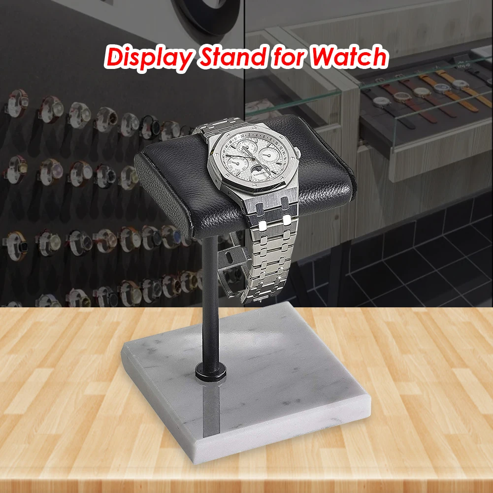 

New Marble and PU Leather Watch Holder Stand Storage Boxes Case Fashion Watch Display Case Jewelry Gift Organizer