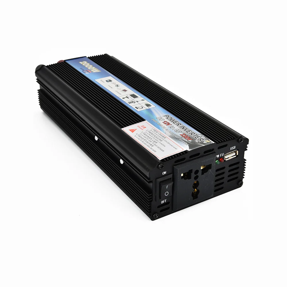 Инвертор высокой мощности Солнечный автомобильный преобразователь 12 В/24 В до 220