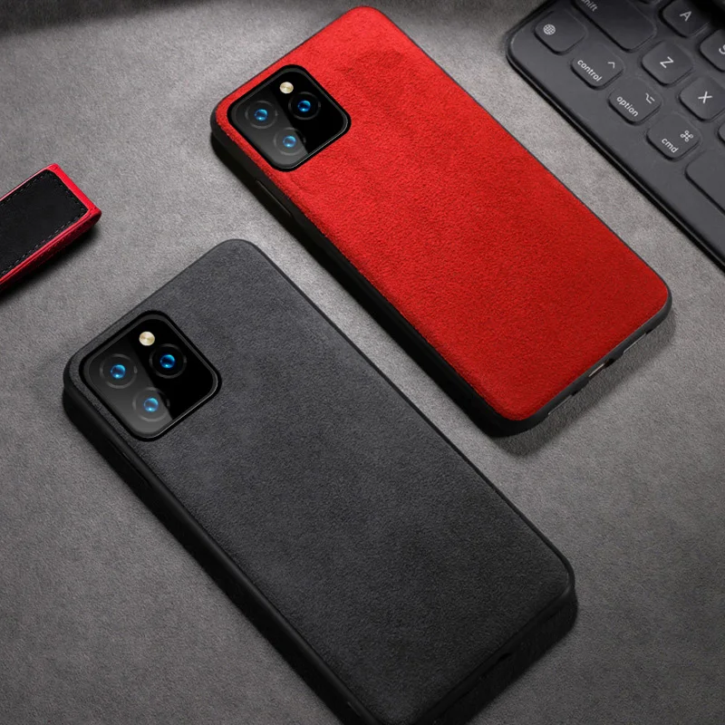Чехол для телефона из натуральной коровьей замши Apple iphone 11 11Pro Pro Max X XR XS max 6 6S 7 8 plus