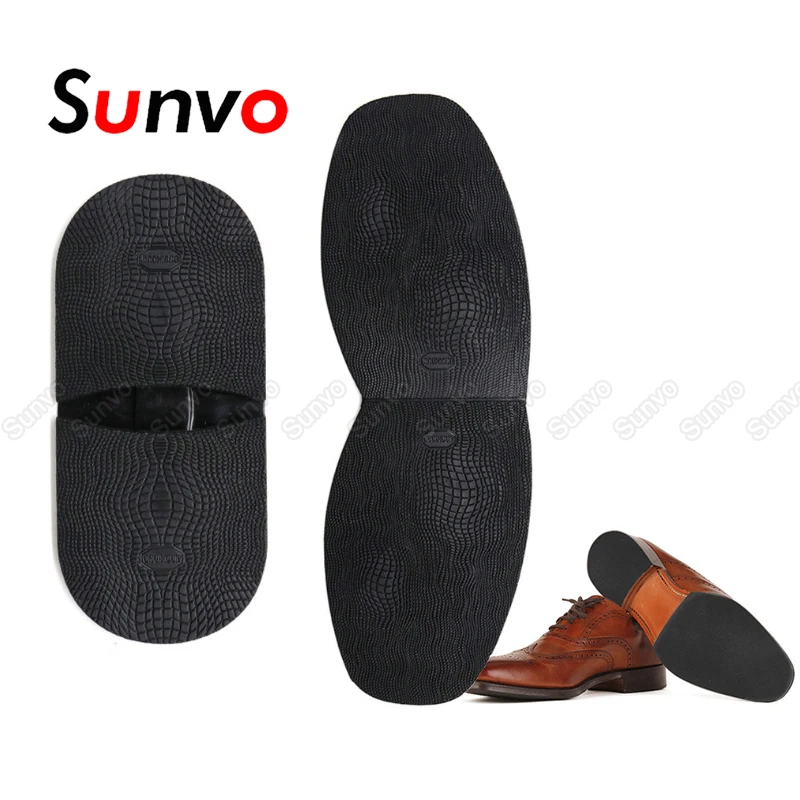 

Rubber Soles for Shoes Repair for Men Leather Shoe Sole Anti Slip Ground Grip Half Outsoles Replacement DIY Forefoot Heel Pads