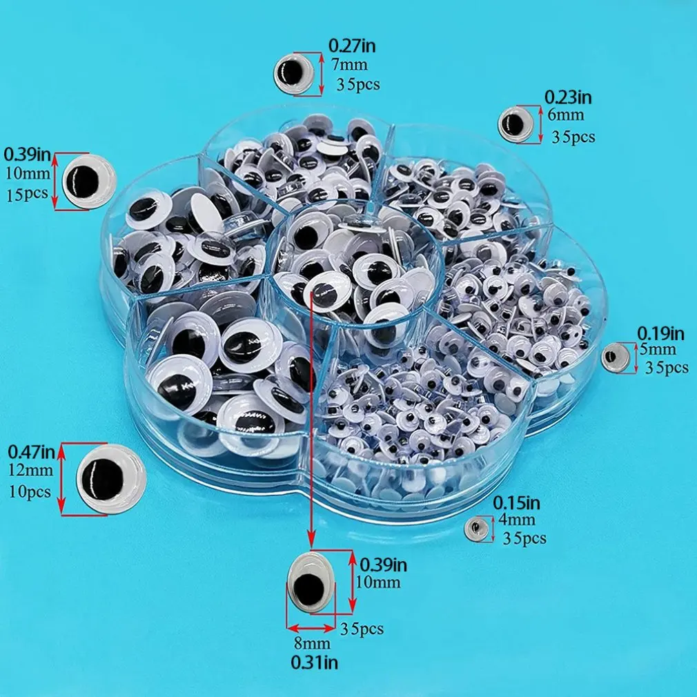 

Self Adhesive Giant Wiggly Googly Eyes for DIY Art Craft Toys Children Hand Scrapbooking Arts Decor Eyes Craft Supplies