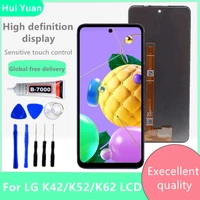 for lg k42k52k62 lcd display touch screen digitizer panel assembly with frame replacement parts