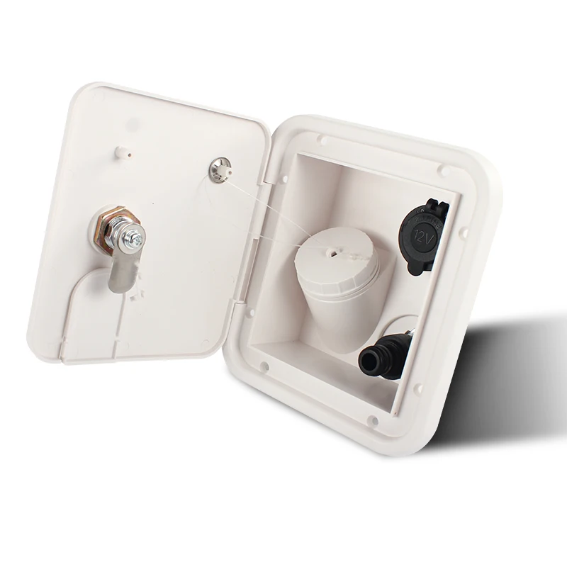 Белый Carded Gravity/пластмассовый Вход воды Люк караван аксессуары для кемпера