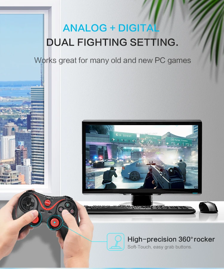 Беспроводной игровой контроллер джойстик с OTG для ПК универсальный геймпад Android TV