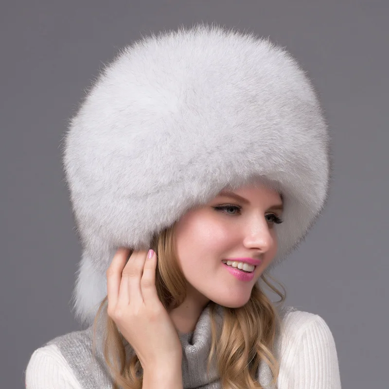 

Winter New Whole Skin Fox Fur Hat Outdoor Hunting Trekking Climbing Battle Hiking Skiing Riding Walking Children And Female Cap
