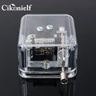 Прозрачная акриловая музыкальная шкатулка для движения, набор движений 18 мелодий 5 песен