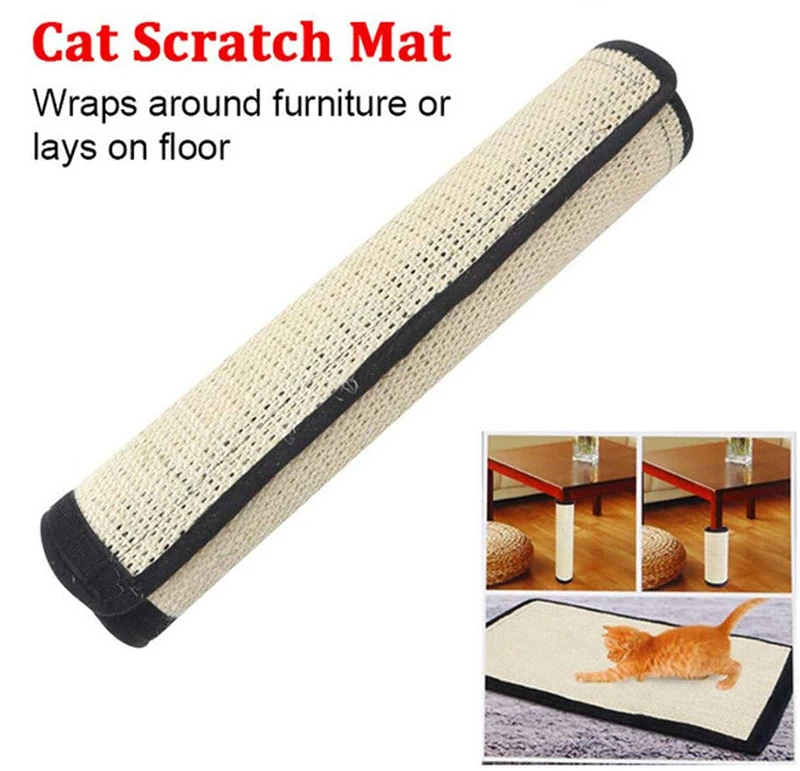 MESNUG Natural Sisal Cat Scratcher Pad Durable Kitten Scratching Flexible Guard for Wrapping Around Table Couch Chair Leg | Дом и сад
