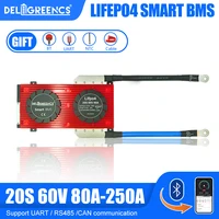 bluetooth smart bms 20s 150a 200a 250a lifepo4 battery bms for 60v battery pack with bluetooth can communicatio uart rs485
