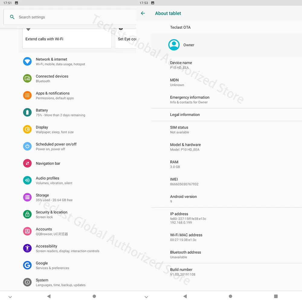 Teclast P10HD, 4G, Восьмиядерный планшетный ПК, 3 Гб ОЗУ, 32 Гб ПЗУ, IPS1920* 1200 SIM, Android 9,0 OS, 10,1 дюймов, планшет, gps, 6000 мАч