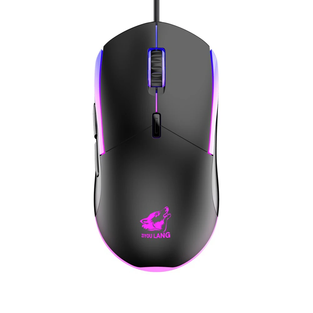 

Office Notebook Mice Mouse Pro Gamer 6 Buttons RGB USB Wired Mouse 3 Gears Laptop Desktop Professional Computer Mouse