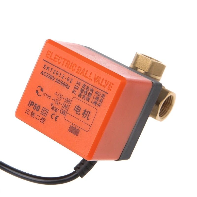 

3 way motorized ball valve electric Three line two way control AC 220 DN15/20/25