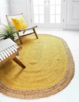 jute carpet 100 natural woven oval carpet floor mat double sided handmade 2x3 feet runner carpet