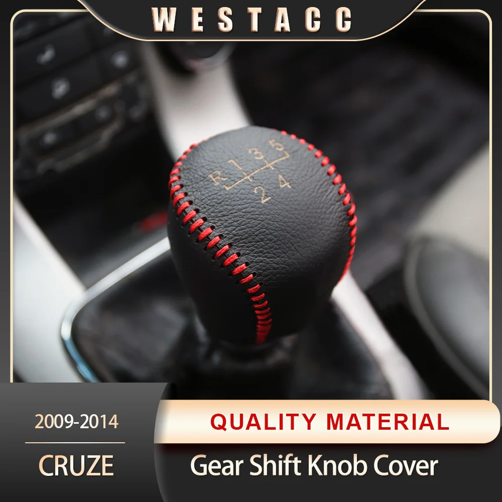 

Кожаный Автомобильный переключатель передач, 5/6 скоростей, для Chevrolet Cruze Sedan Hatchback 2009 - 2014 MT, аксессуары