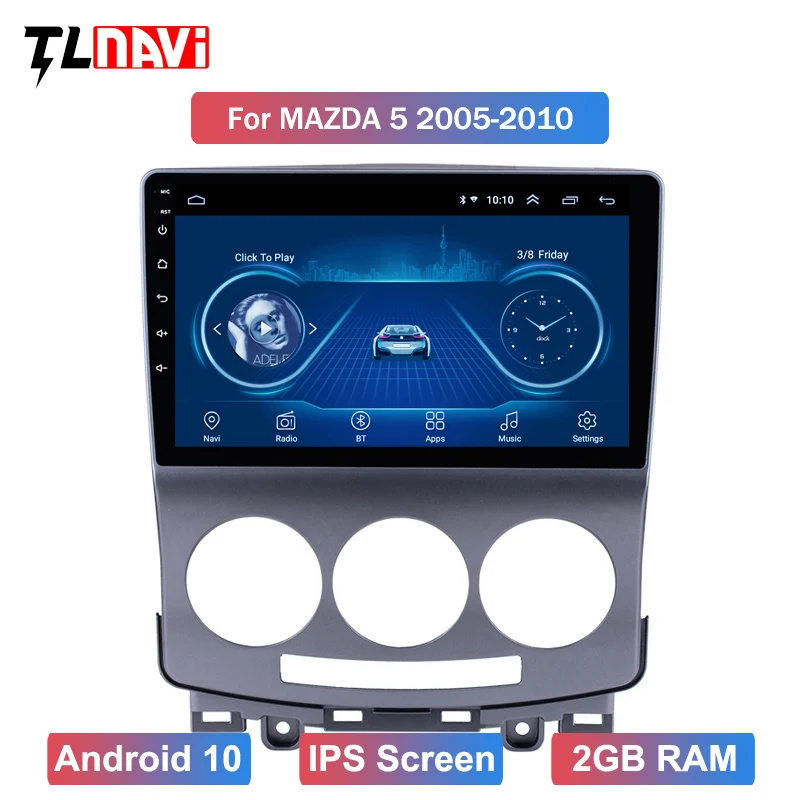 Головное устройство GPS Android 10 9 дюймов автомобильное радио для 2005 2010 старого 1Mazda 5