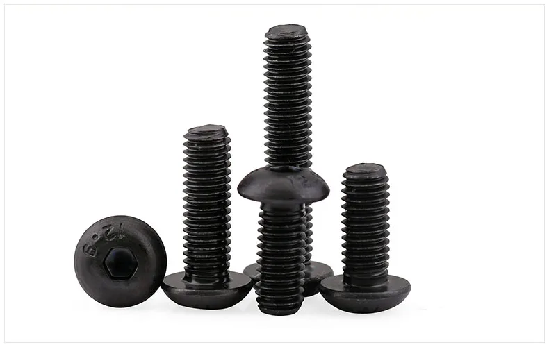 

50pcs 20pcs 10pcs 5pcs Grade10.9 Button Head Screw ISO7380 M2 M2.5 M3 M4 M5 M6 M8 Hex Socket Round Button Head Screws