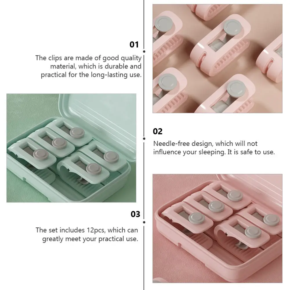 

12pcs Home Quilt Cover Fixing Holders Needle-free Bedsheet Non-slip Clips