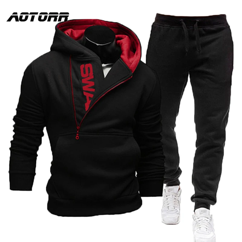 Мужской спортивный костюм из двух предметов кофта с капюшоном и спортивные штаны