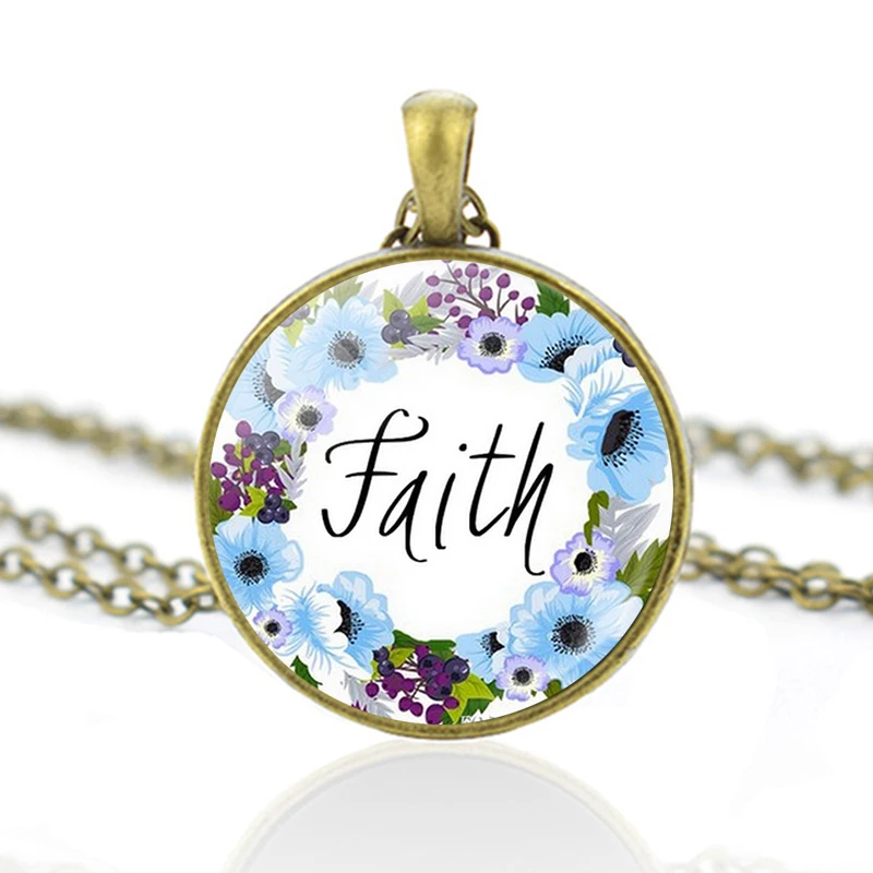 

Bible Verse Quote Necklace Copper Chain Pendant Necklace Faith Jewelry Vintage Christian Accessories