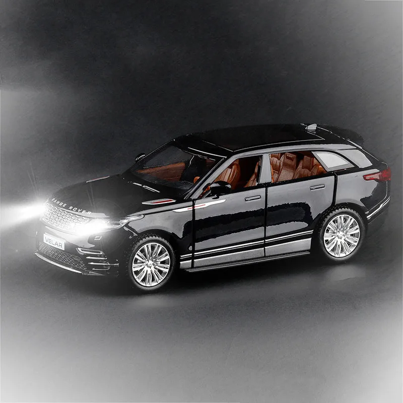 Черный 1/32 велар сплав внедорожная модель SUV Моделирование игрушечных автомобилей оттяните назад коллекция света музыкальный автомобиль игрушечная машинка для детей - Цвет: Черный