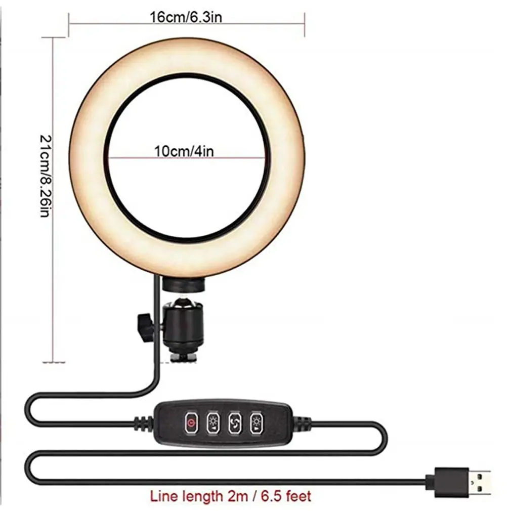 

16cm 26cm Professional flash Led Dimmable Ring Light With Tripod Mobile Phone Wireless Controller Live Beauty Lamp Dimmable