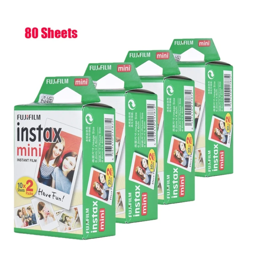 80 Sheets 10-200 листов Fujifilm Instax Mini белая пленка фото бумага моментальная печать альбом для Fujifilm Instax Mini 7 s/8/25/90/9 - Цвет: 80 Sheets