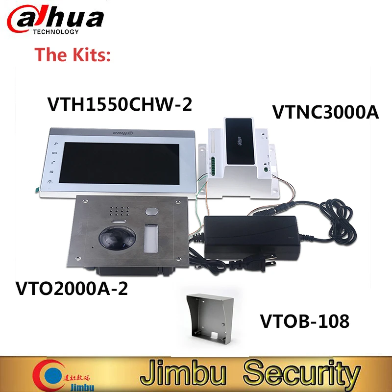 Сетевой видеорегистратор DAHUA IP 2 провода комплект VTK VTO2000A VTH1550CHW Удаленная
