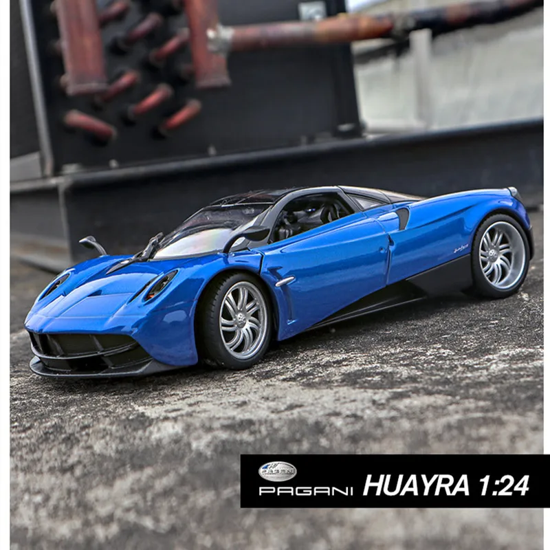 Модель автомобиля Welly в масштабе 1:24 PAGANI HUAYRA blue roadster из сплава литой под давлением