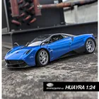 Модель автомобиля Welly в масштабе 1:24 PAGANI HUAYRA blue roadster из сплава, литой под давлением игрушечный автомобиль, коллекционный подарок