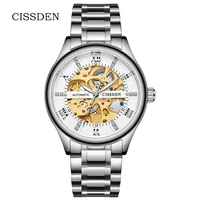 cissden men mechanical watches 2022 top brands luxury automatic watch for men stainless steel tourbillon skeleton reloj hombre