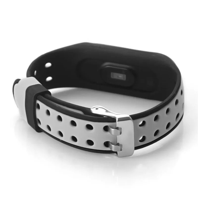 Ремешок для браслета Xiaomi Mi Band 4 силиконовый двухцветный двубортный браслет mi band 3