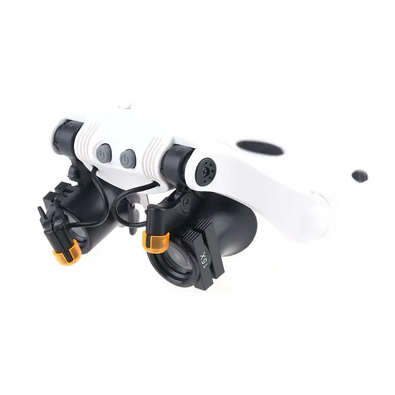 

Led Light Lamp Double Glasses Loupe Lens Glasses Magnifier Watchmaker Jewelry 62KC