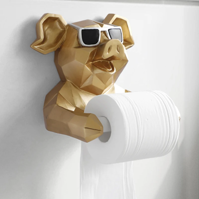 Мультяшная голова животного Статуя Статуэтка висячий держатель салфетки