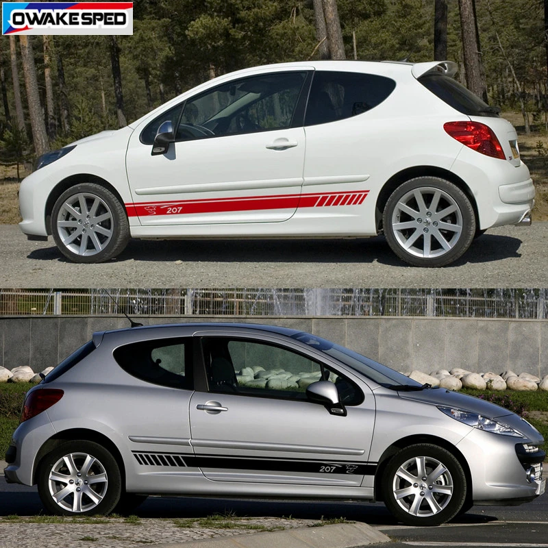 Наклейки для автомобильной двери боковой юбки Виниловые декора кузова