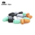 LOFCA 50 шт., пластмассовая Детская Подвеска для прорезывания зубов, силиконовые бусины, цепочка для прорезывания зубов, ожерелье с магнитной застежкой