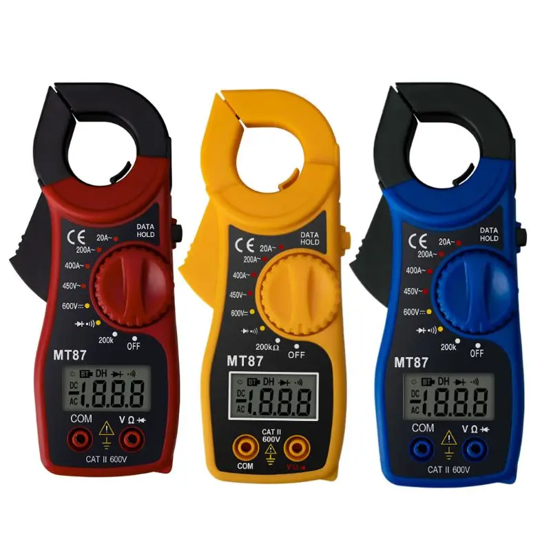 

Portable MT87 Digital Clamp Ammeter Multimeter With Measurement AC/DC Voltage Tester (AC Current) Resistance Multi Test