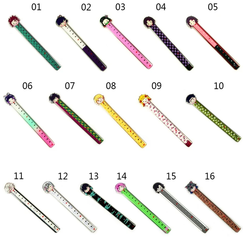 

15CM Japanese Anime Demon Slayer Character Figure Desigh Straight Ruler Studens Stationery Ruler School Office Supplies