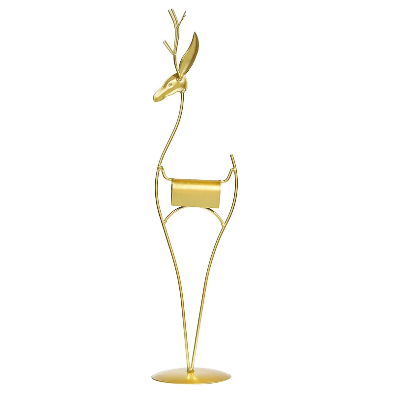 

Nordic Golden Deer Iron Ornaments Simple Home Bedroom Living Room Office Desktop Decoration Metal Crafts