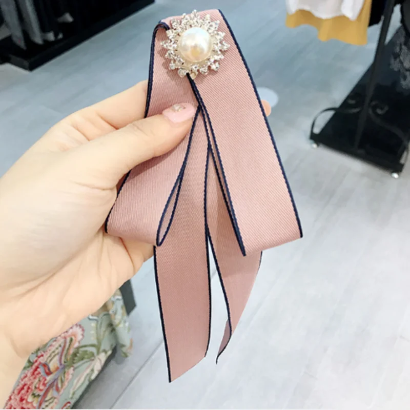 Новинка тканевая брошь в стиле ретро британском с длинным поясом для шеи галстук