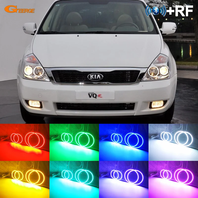 

For KIA GRAND CARNIVAL VQ 2006-2013 RF remote Bluetooth-compatible APP Multi-Color Ultra bright RGB LED Angel Eyes Halo Ring kit
