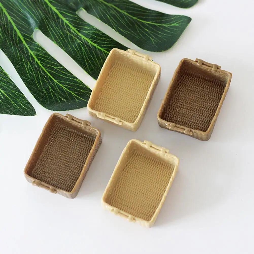 

Миниатюрный Кукольный домик 1/12, миниатюрная корзина для еды, модель контейнера, кухонные аксессуары