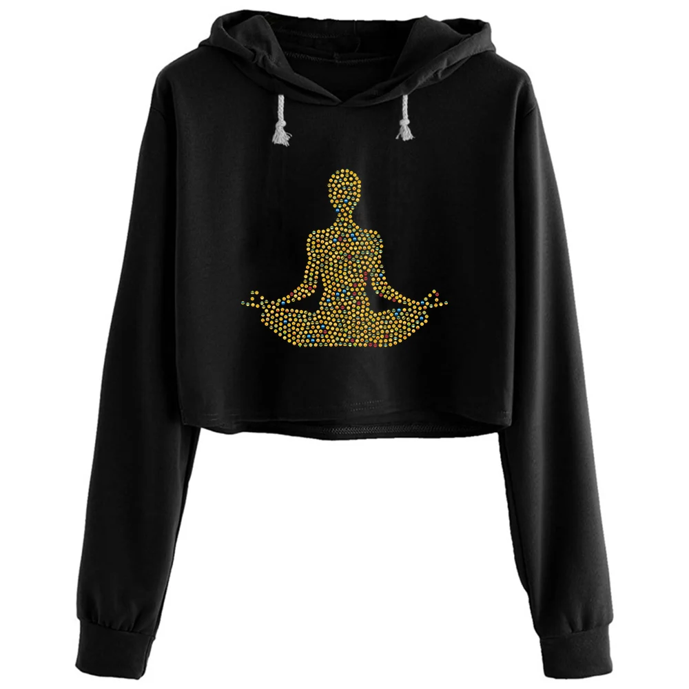 

Yoga Emo Crop Hoodies Women Y2k Kawaii Goth Grunge Pullover For Girls