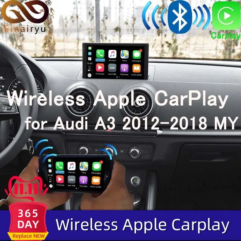 Sinairyu 2019 беспроводное устройство Apple Carplay/AirPlay для Audi A3 3G/3G + MMI с камерой заднего