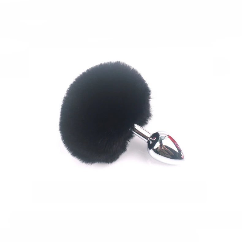 Кролик хвост Анальная пробка металлический анальная анальные интимные игрушки