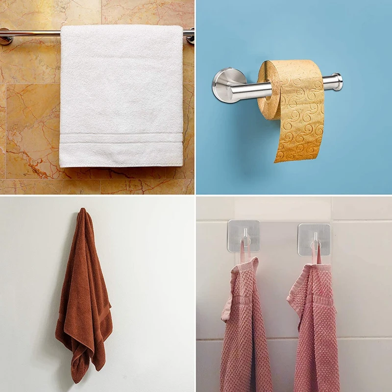 

Towel Bars Bathroom Set - Stainless Steel Bathroom Hardware Set Wall Mounted,Heavy Duty Bathroom Kit