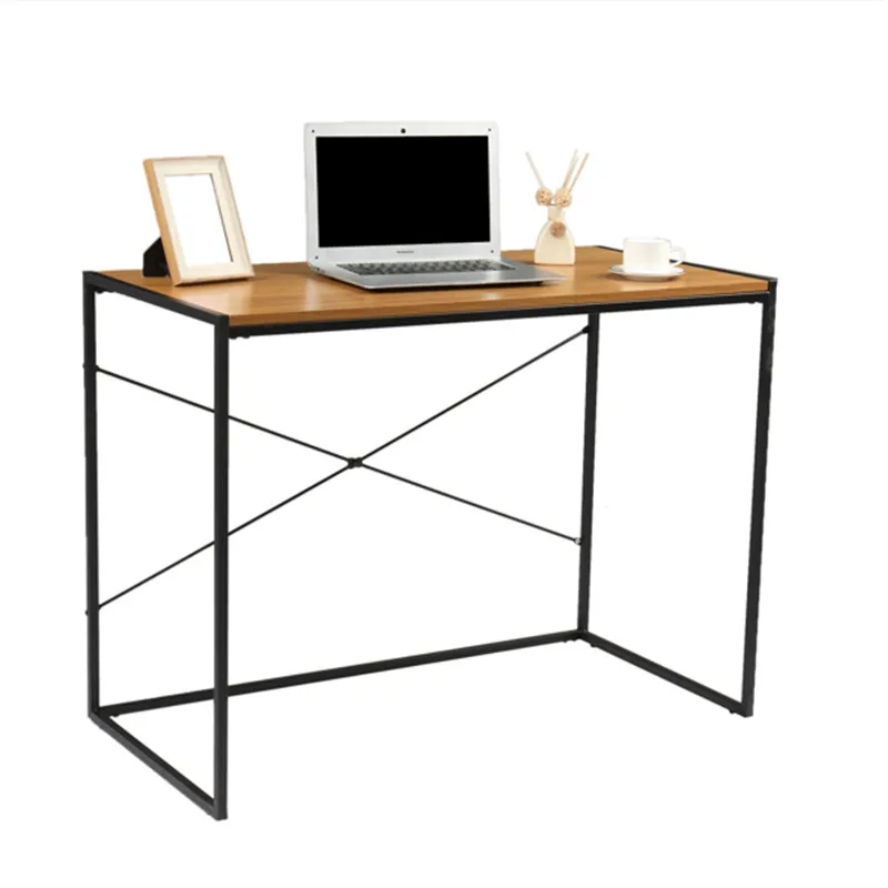 

Simple Cross Computer Desk PC Laptop Study Table Workstation 100x50x75CM Paint Frame MDF Paste Triamine Desktop